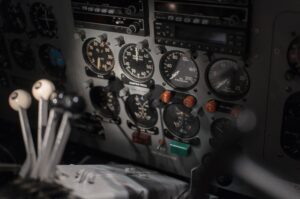 Photo of dials that show metrics that a pilot should track inside an aircraft