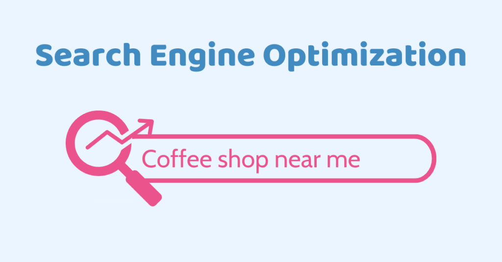 graphic illustrating seo for coffee shops
